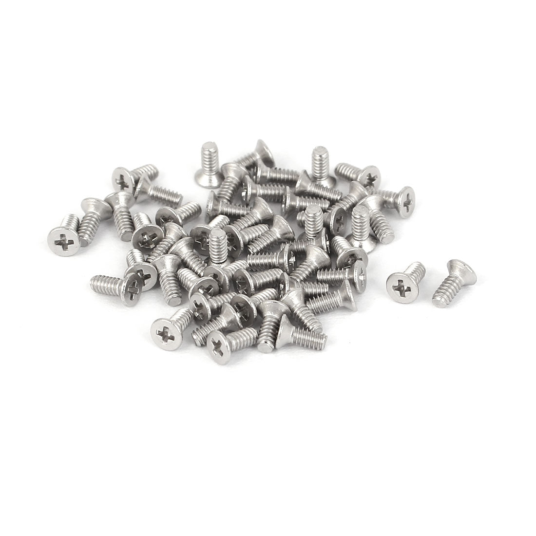 Harfington 50 Pcs M1.6x4mm 316 Stainless Steel Countersunk Phillips Machine Screws Bolts
