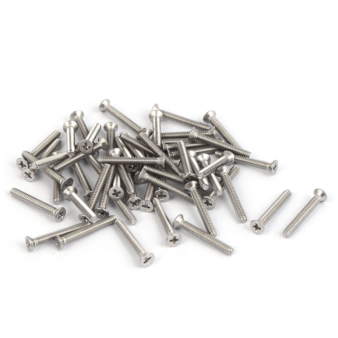 Harfington 50 Pcs M1.6x12mm 316 Stainless Steel Countersunk Phillips Machine Screws Bolts
