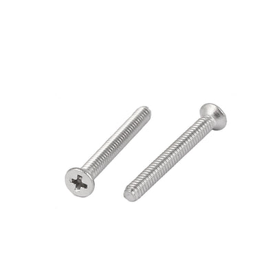 Harfington 50 Pcs M1.6x14mm 316 Stainless Steel Flat Head Phillips Machine Screws Fasteners