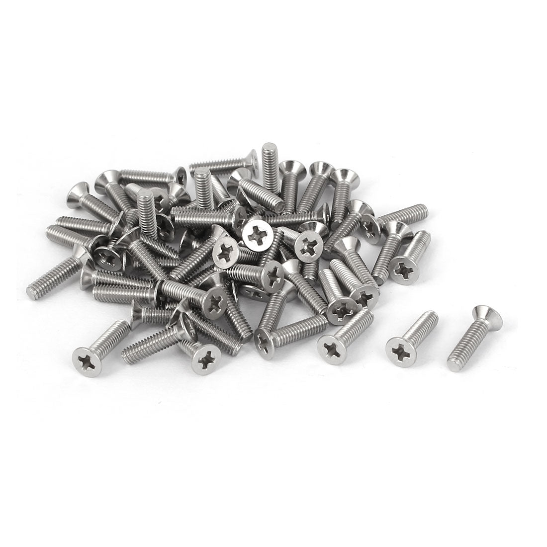Harfington 60 Pcs M2.5x10mm 316 Stainless Steel Countersunk Phillips Machine Screws Bolts