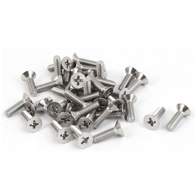 Harfington 40 Pcs M4x16mm 316 Stainless Steel Countersunk Phillips Machine Screws Fasteners