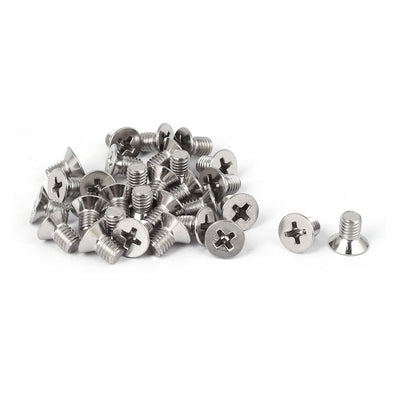 Harfington 30 Pcs M5x8mm 316 Stainless Steel Countersunk Phillips Machine Screws Fasteners