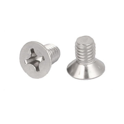 Harfington 15 Pcs M6x10mm 316 Stainless Steel Countersunk Phillips Machine Screws Fasteners