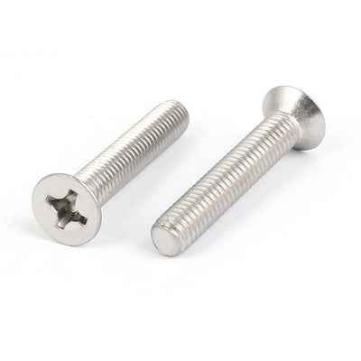 Harfington 10 Pcs M6x35mm 316 Stainless Steel Countersunk Phillips Machine Screws Fasteners