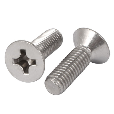 Harfington 5 Pcs M8x25mm 316 Stainless Steel Flat Head Phillips Machine Screws Fasteners