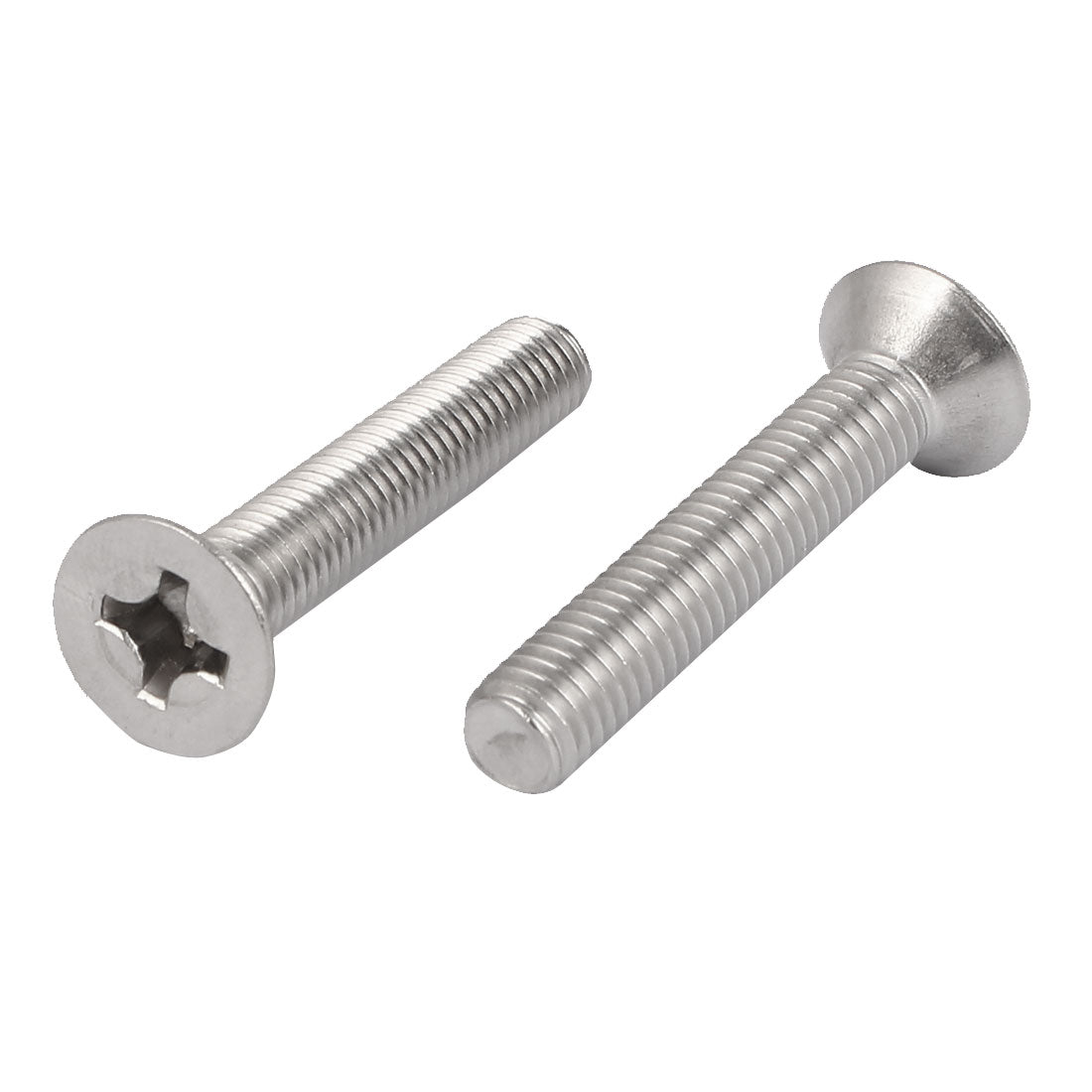 Harfington 5 Pcs M8x45mm 316 Stainless Steel Phillips Machine Screws Fasteners Silver Tone
