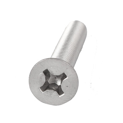 Harfington 5 Pcs M8x45mm 316 Stainless Steel Phillips Machine Screws Fasteners Silver Tone