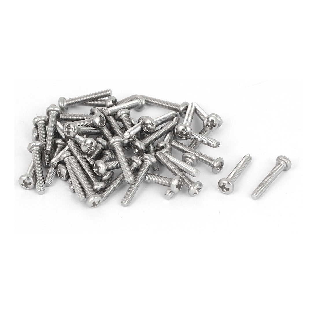Harfington 50 Pcs M2x12mm 316 Stainless Steel Phillips Pan Head Machine Screws Fasteners