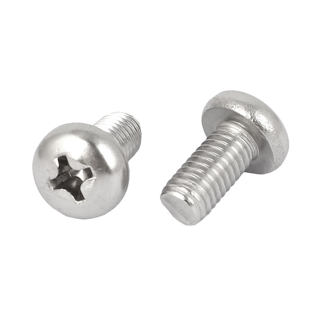 Harfington 25 Pcs M5x10mm 316 Stainless Steel Phillips Pan Head Machine Screws Silver Tone
