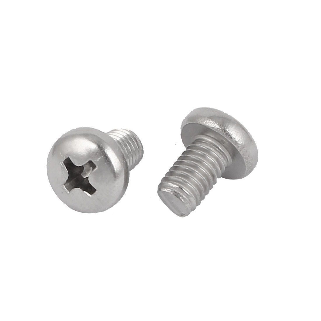 Harfington 50 Pcs M2.5x4mm 316 Stainless Steel Phillips Pan Head Machine Screws Silver Tone