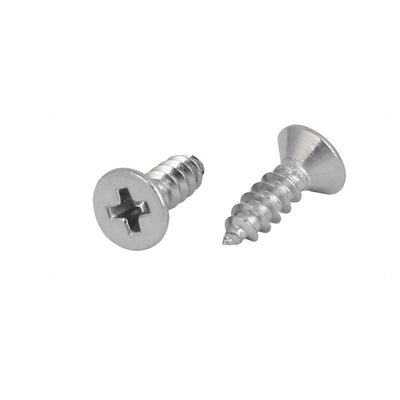 Harfington 50 Pcs M2.9x9.5mm 316 Stainless Steel Countersunk Phillips Self Tapping Screws