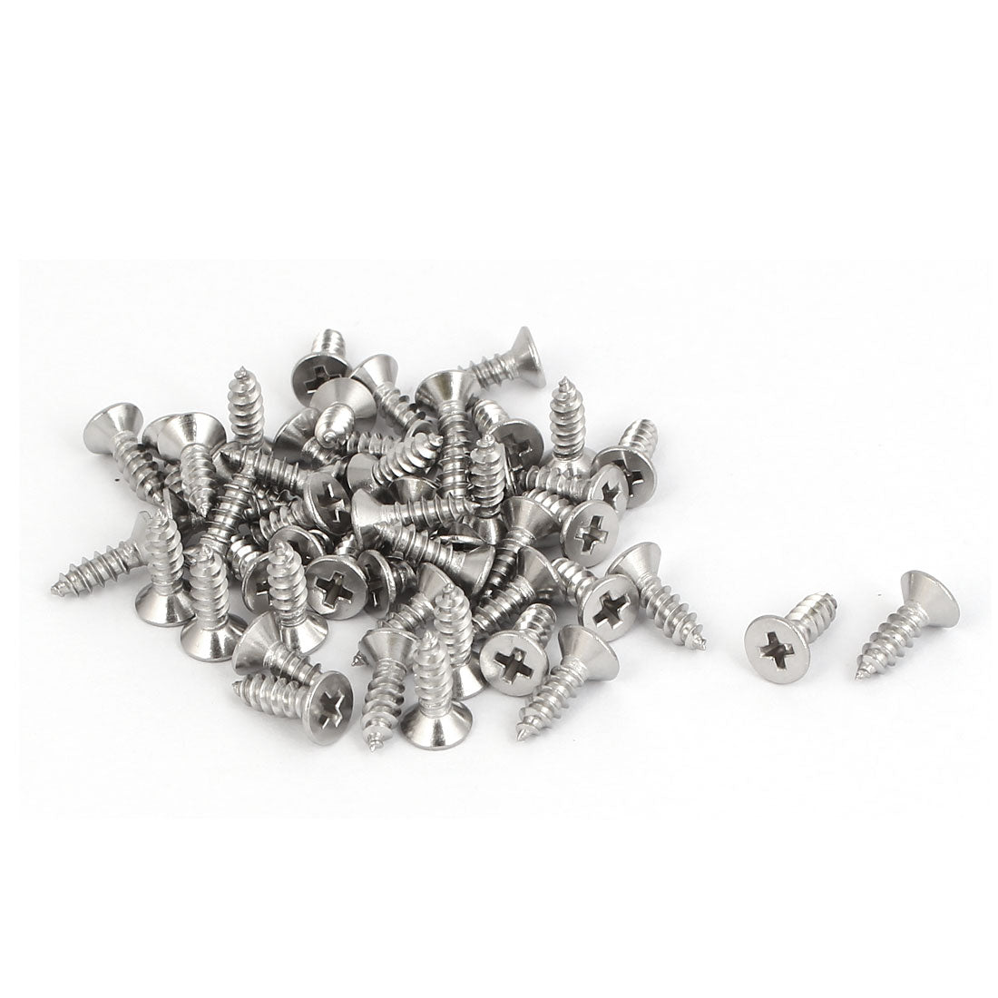 Harfington 50 Pcs M2.9x9.5mm 316 Stainless Steel Countersunk Phillips Self Tapping Screws
