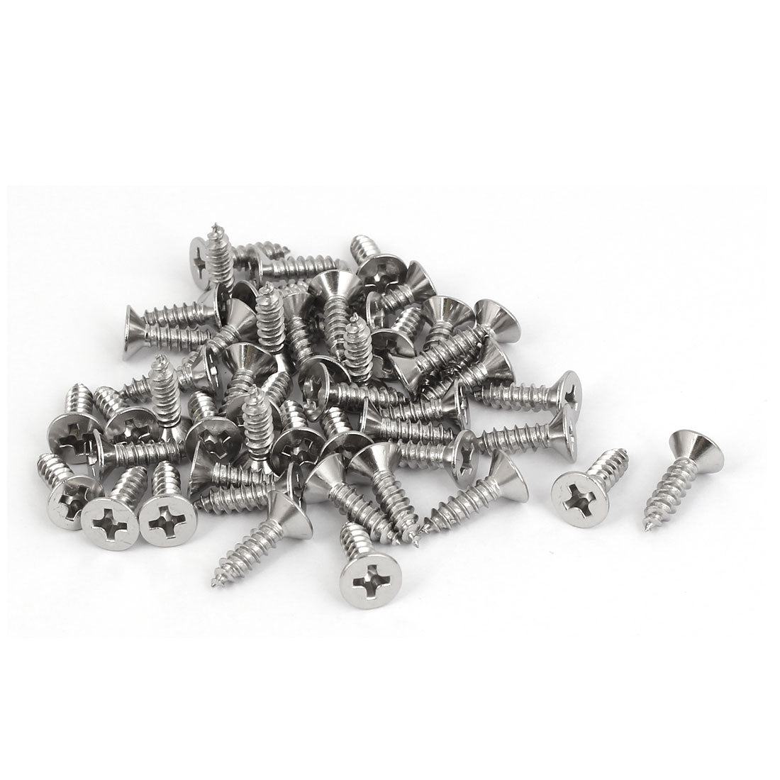 Harfington M3.5x13mm 316 Stainless Steel Flat Head Phillips Self Tapping Screws Bolts 50pcs