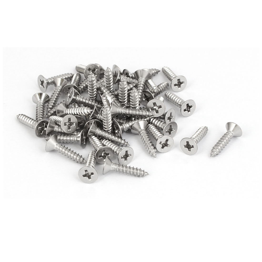 Harfington M3.5x16mm 316 Stainless Steel Flat Head Phillips Self Tapping Screws Bolts 50pcs