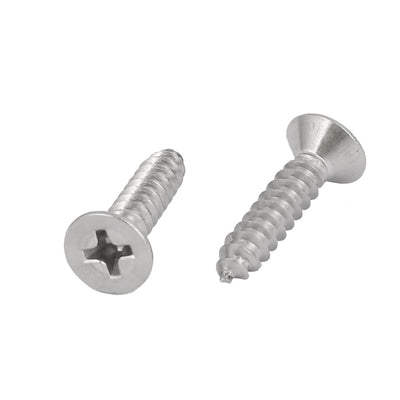 Harfington M4.2x19mm 316 Stainless Steel Flat Head Phillips Self Tapping Screws Bolts 40pcs