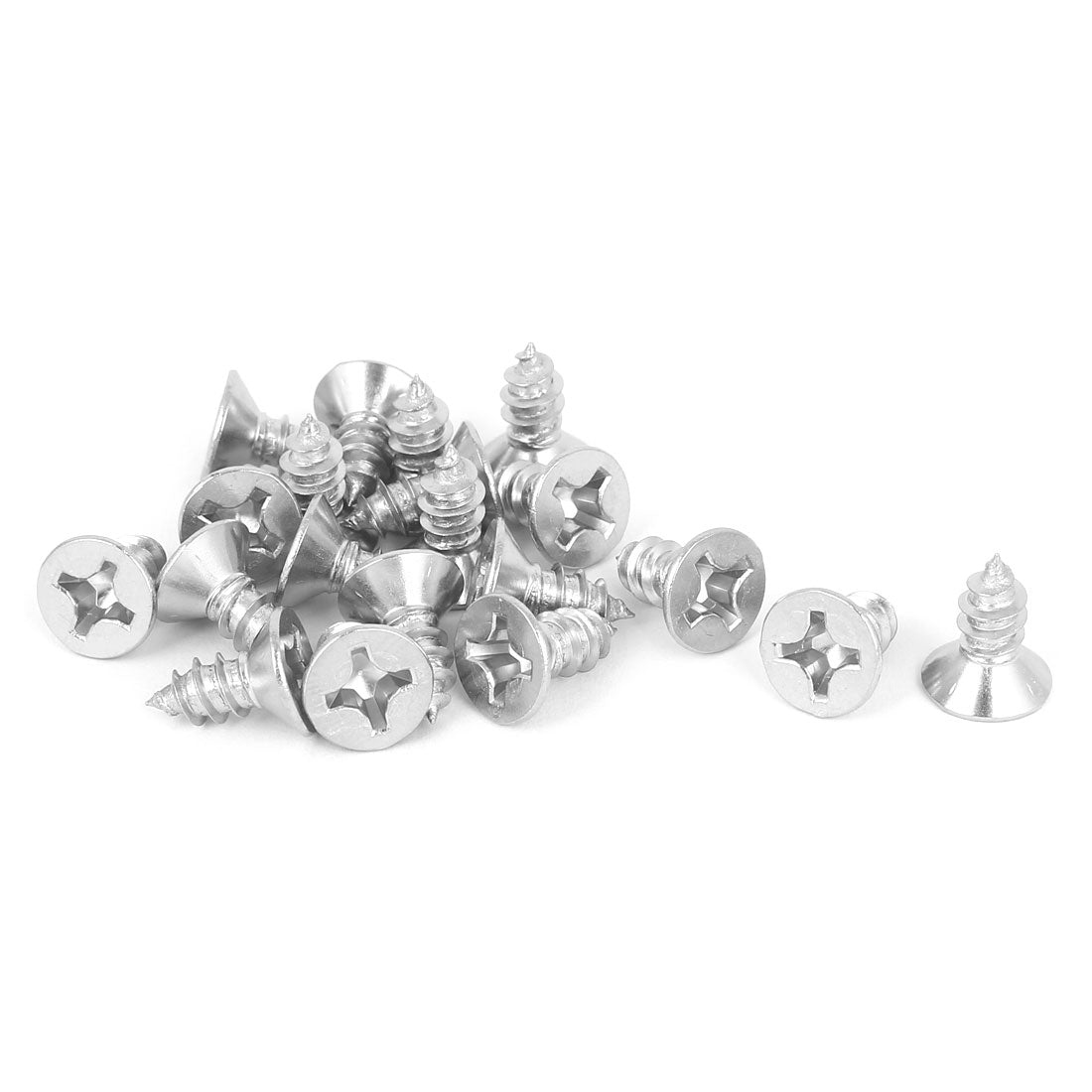 Harfington M5.5x13mm 316 Stainless Steel Flat Head Phillips Self Tapping Screws Bolts 20pcs