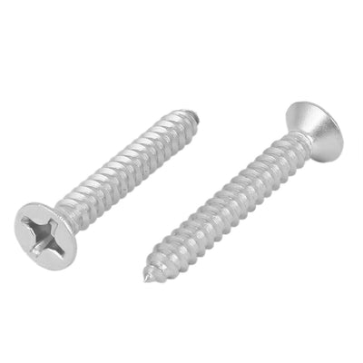 Harfington M5.5x38mm 316 Stainless Steel Flat Head Phillips Self Tapping Screws Bolts 15pcs