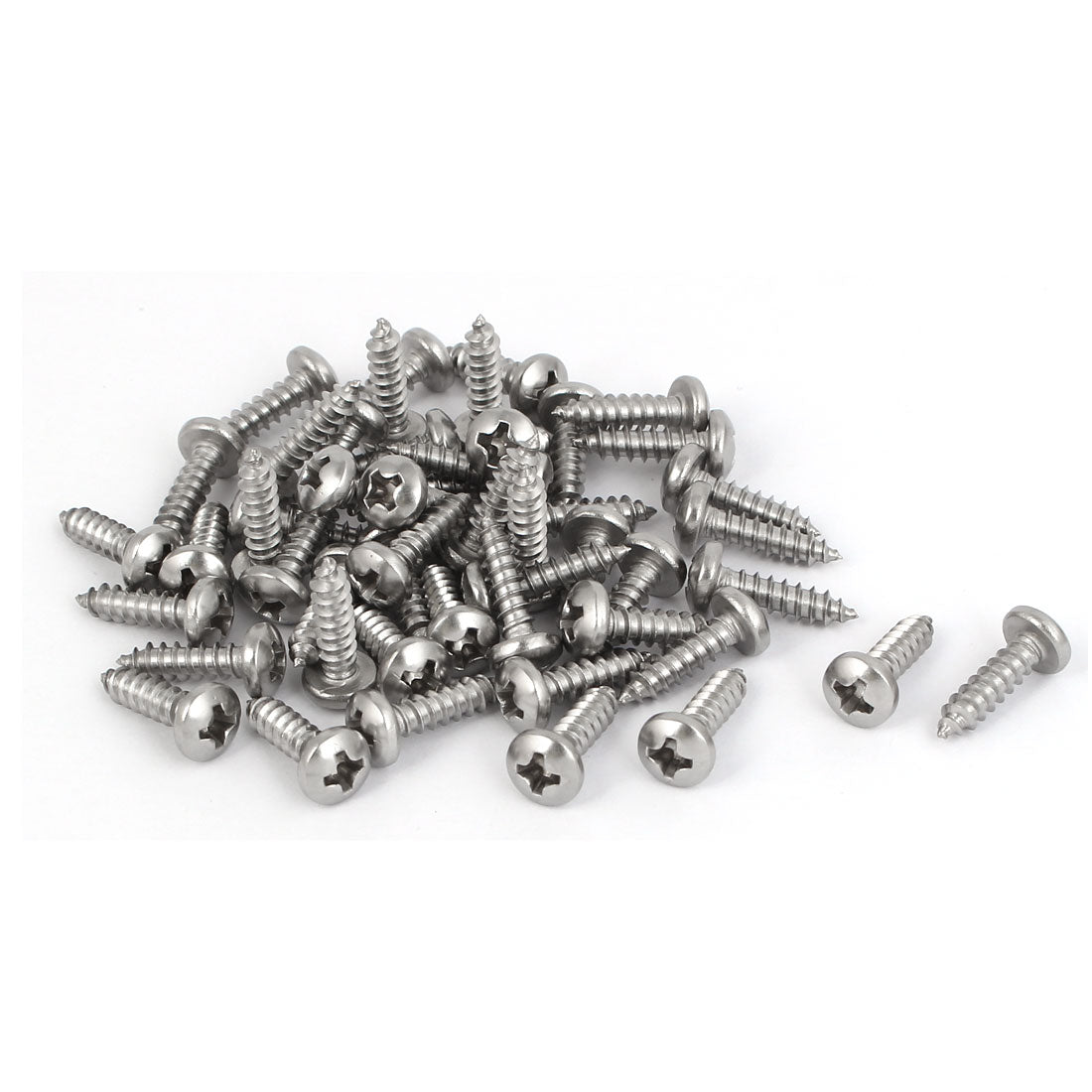 Harfington M3.5x13mm 316 Stainless Steel Phillips Drive Pan Head Self Tapping Screws 50pcs