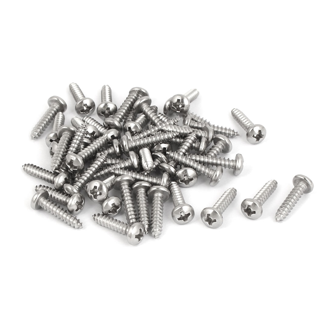 Harfington M3.5x16mm 316 Stainless Steel Phillips Pan Head Self Tapping Screws Bolts 50pcs
