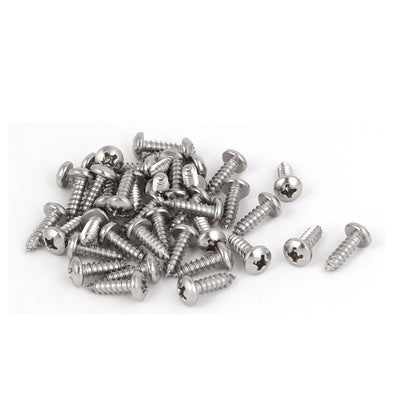 Harfington M3.9x13mm 316 Stainless Steel Phillips Pan Head Self Tapping Screws Bolts 40pcs