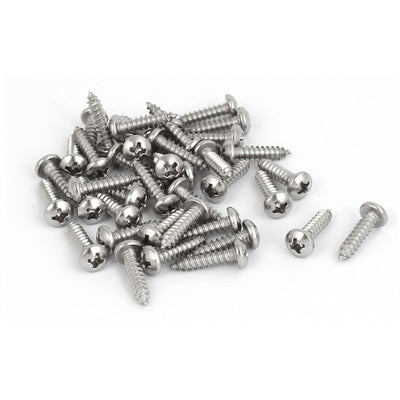 Harfington M3.9x16mm 316 Stainless Steel Phillips Pan Head Self Tapping Screws Bolts 40pcs