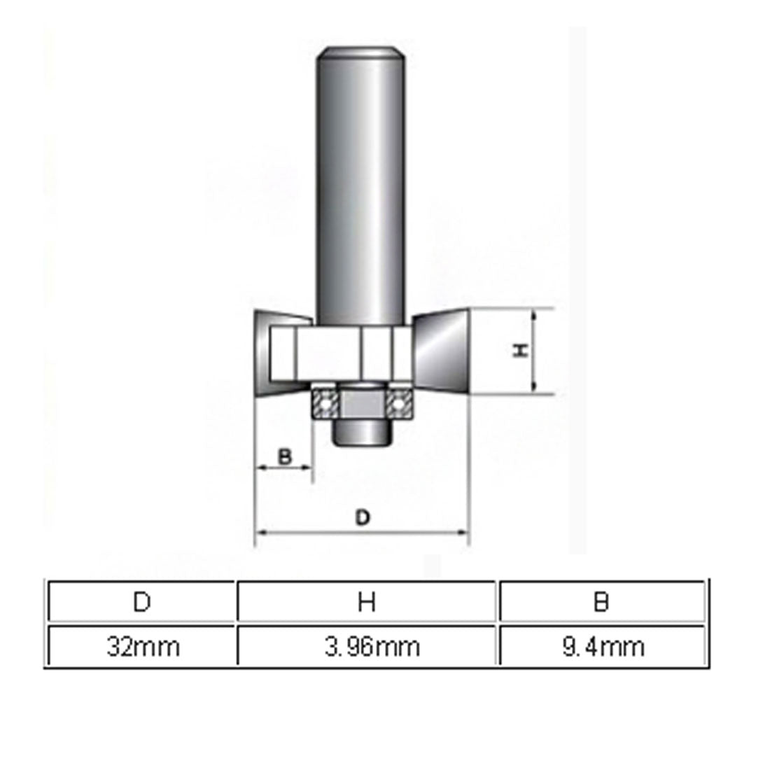 Harfington 1/4" x 5/32" Woodworking Double Flute T-Slot Slotting Router Bits Cutting Tool