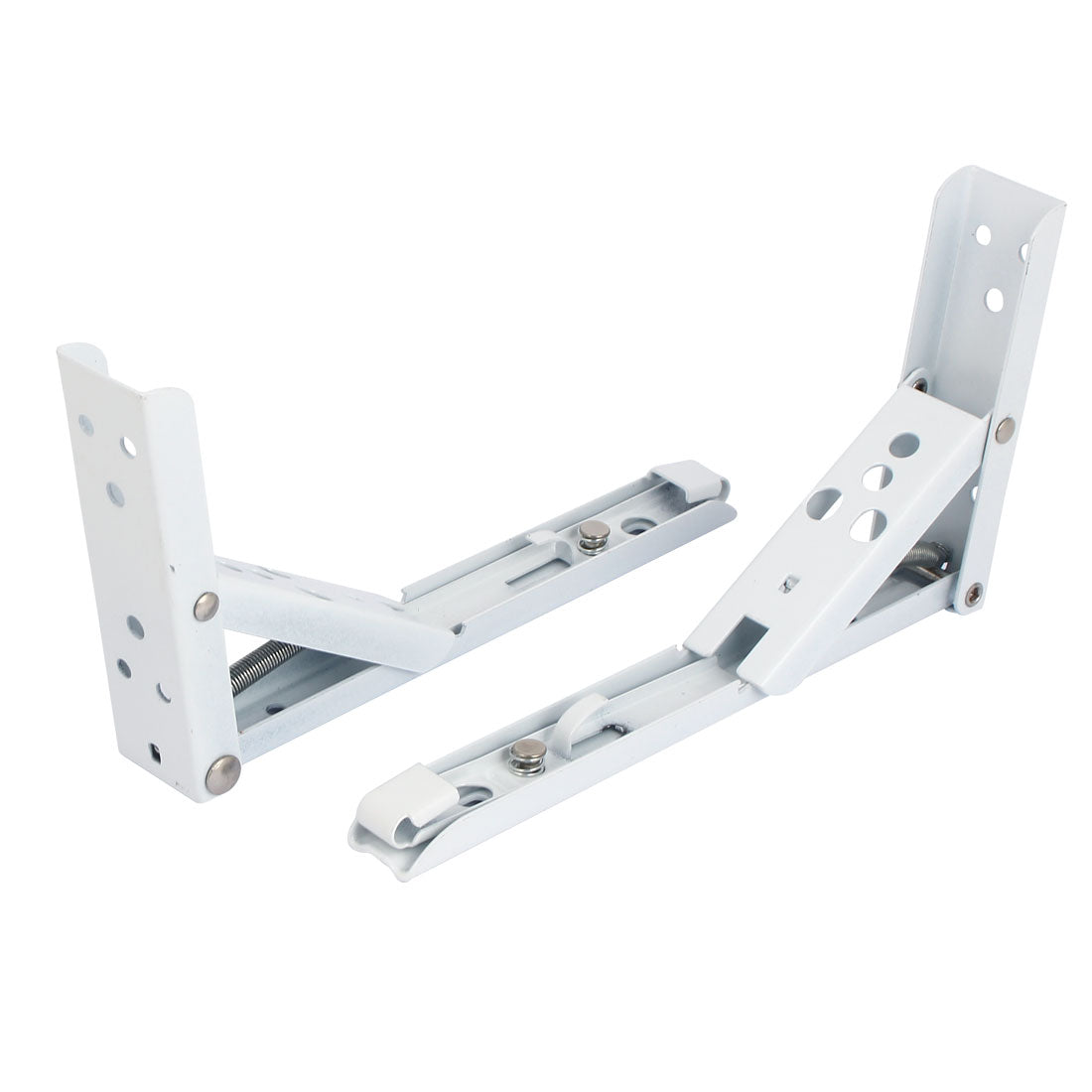 Harfington 195mm x 110mm Folding Spring Wall Mounted Shelf Bracket Brace Support 2pcs