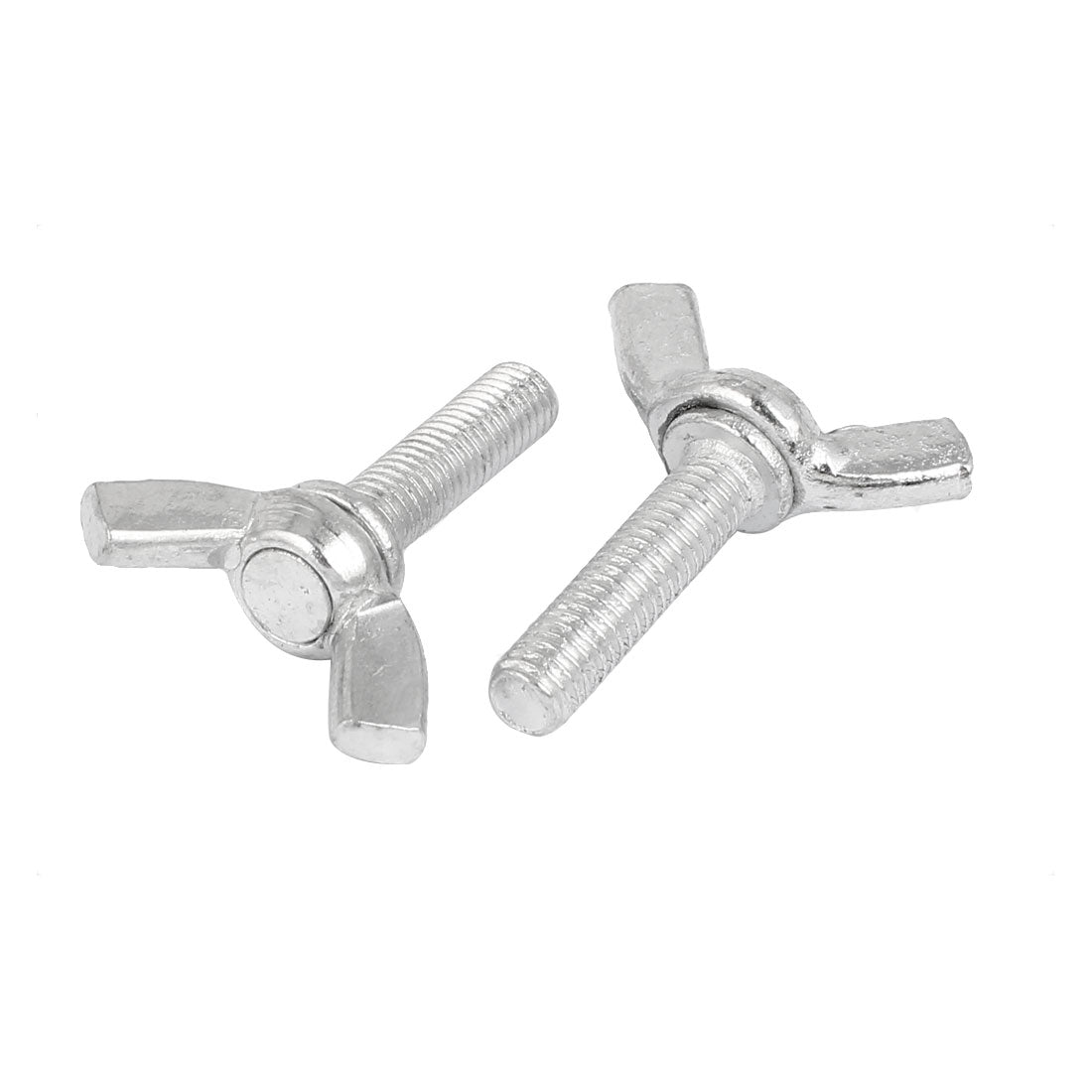 Harfington M5x20mm Thread Carbon Steel Wing Bolt Butterfly Screws Silver Tone 20pcs