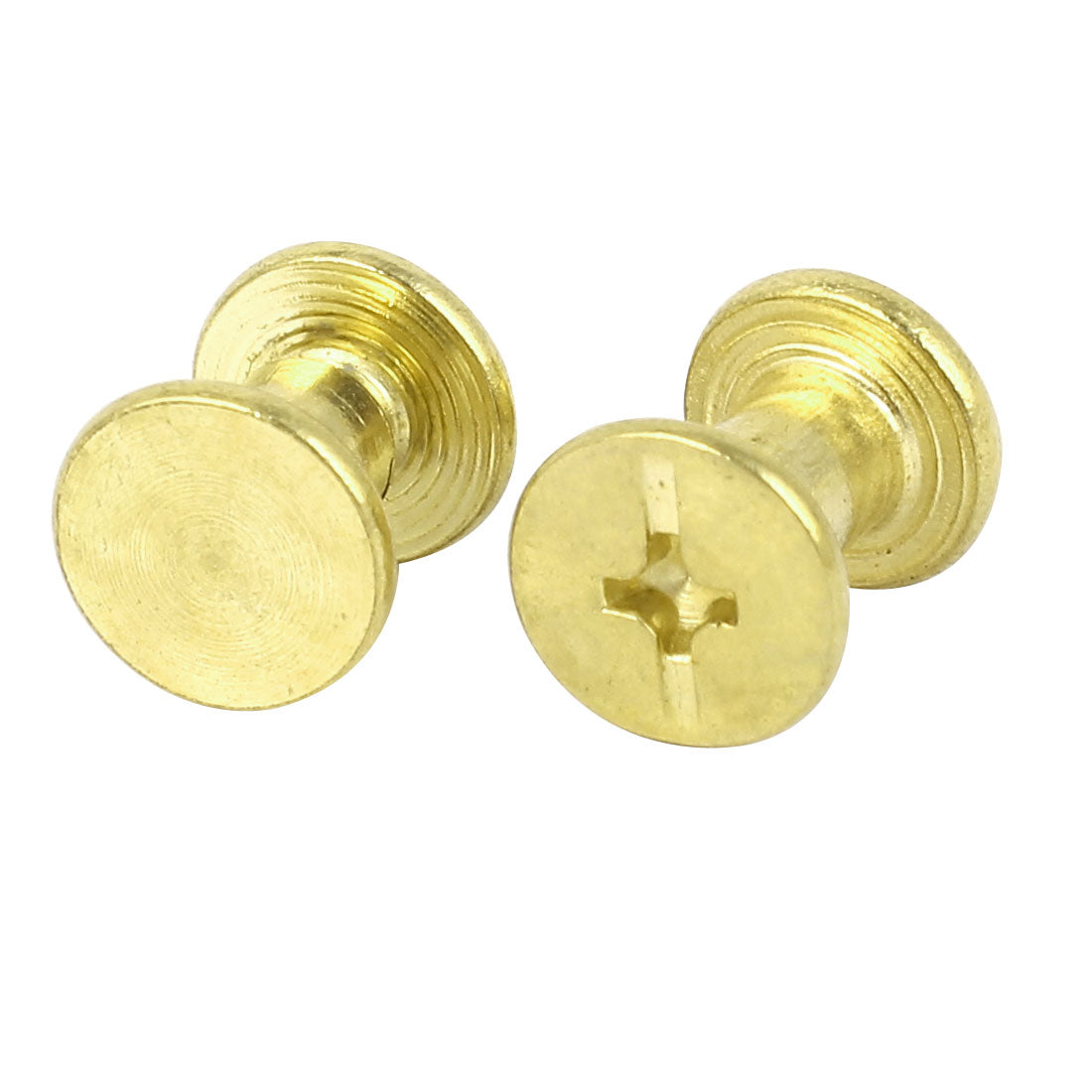 Harfington Brass Plated Chicago Screws Binding Posts Docking Rivet 5mmx6mm 50pcs