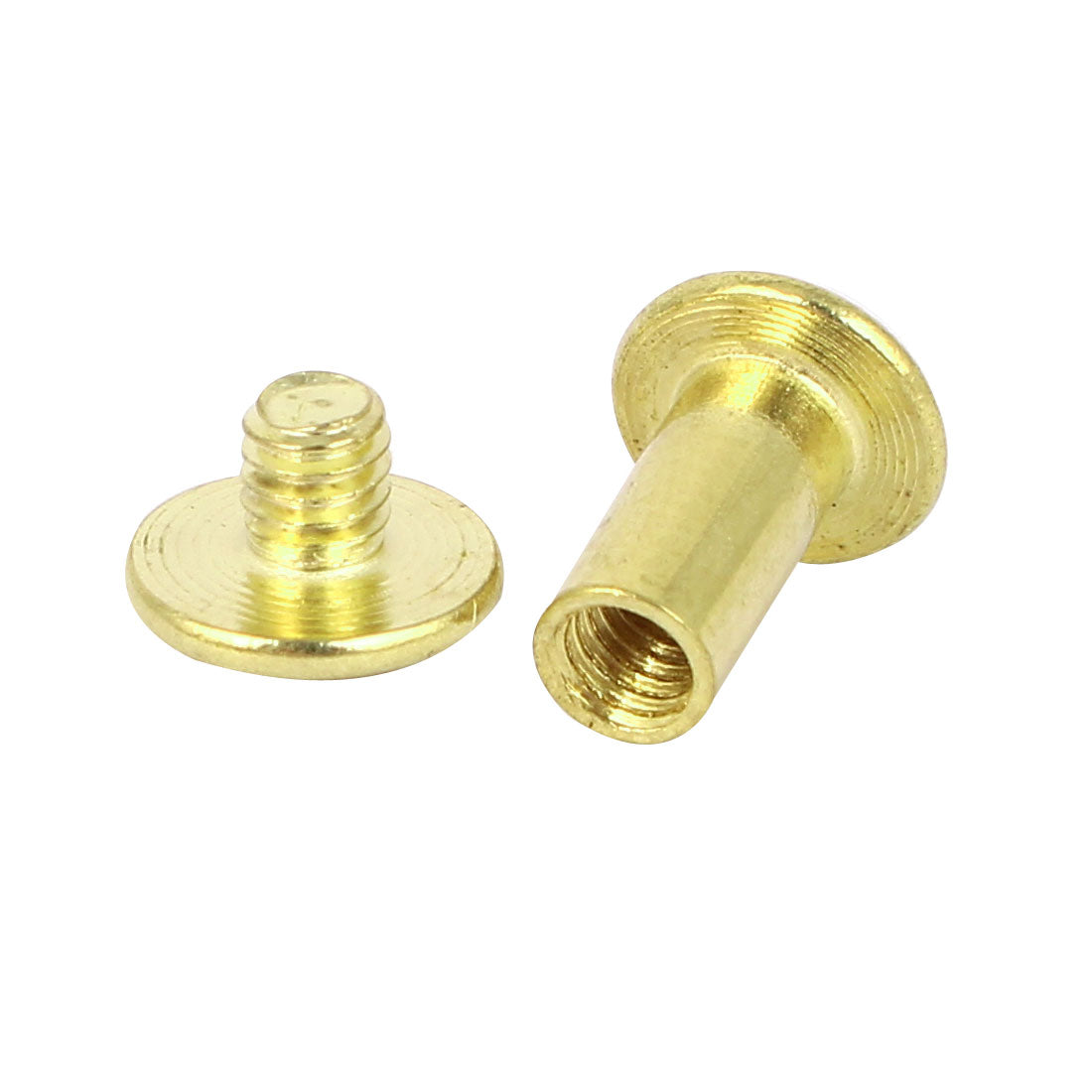 Harfington Brass Plated Chicago Screws Binding Posts Docking Rivet 5mmx10mm 50pcs