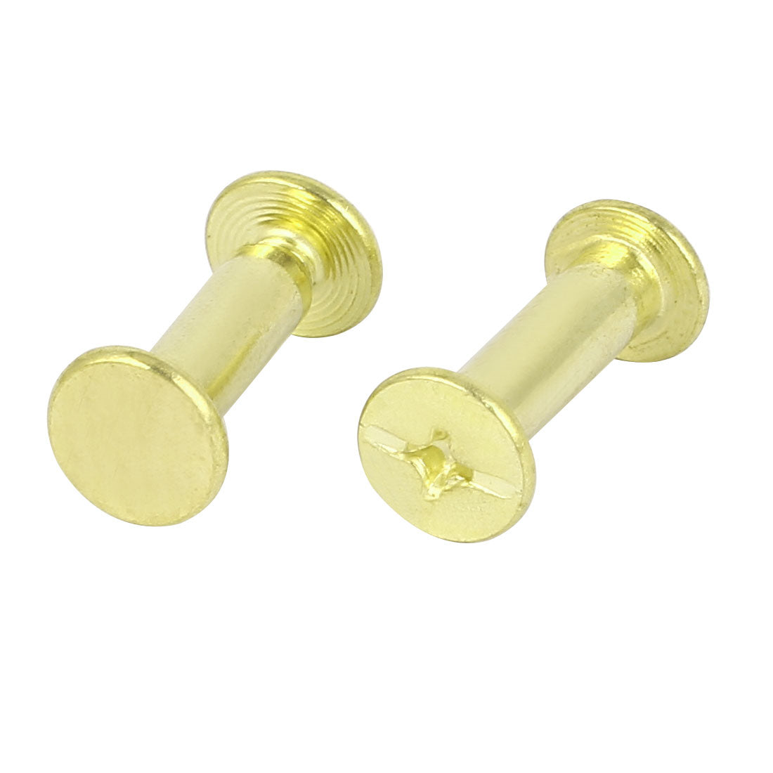 Harfington 5mmx20mm Brass Plated Chicago Screws Binding Posts Docking Rivet 30pcs