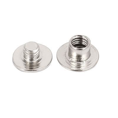 Harfington M5x4mm Photo Albums Scrapbook Metal Binding Screw Post Silver Tone 200 Pcs