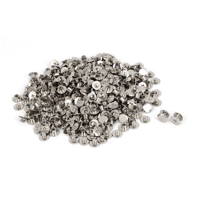 Harfington M5x4mm Photo Albums Scrapbook Metal Binding Screw Post Silver Tone 200 Pcs