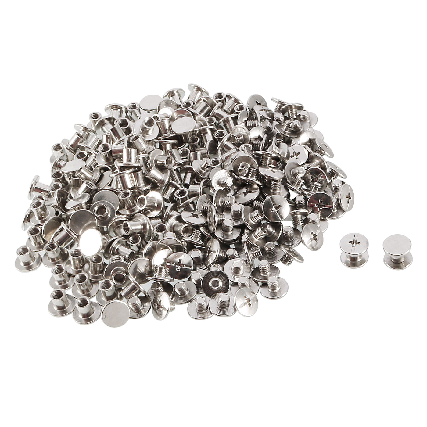 Harfington M5x5mm Leather Albums Metal Nail Rivets Chicago Screws Binding Post 200pcs