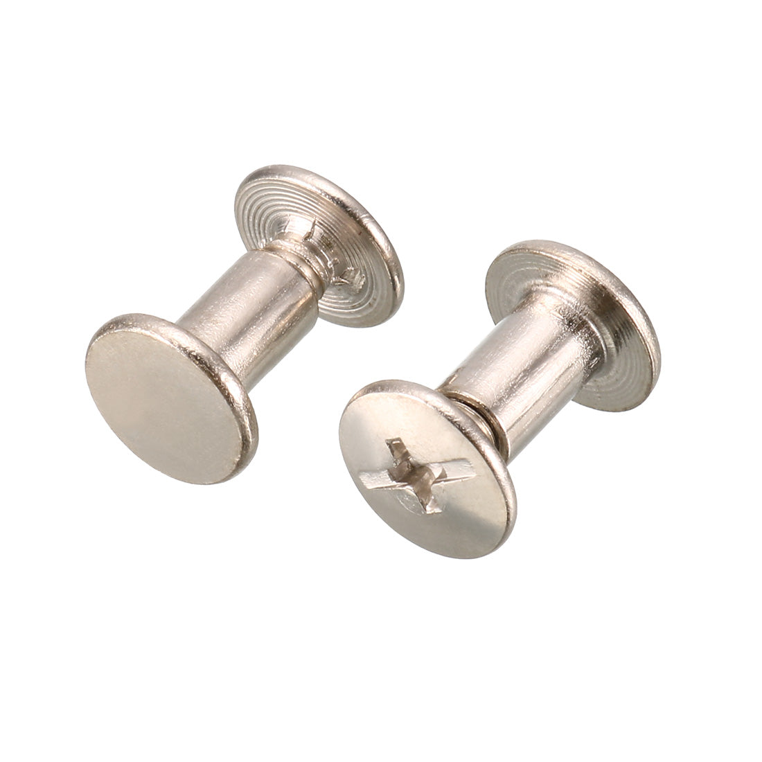 Harfington M5x8mm Leather Craft Belt Metal Nail Rivets Chicago Screws Binding Post 500pcs