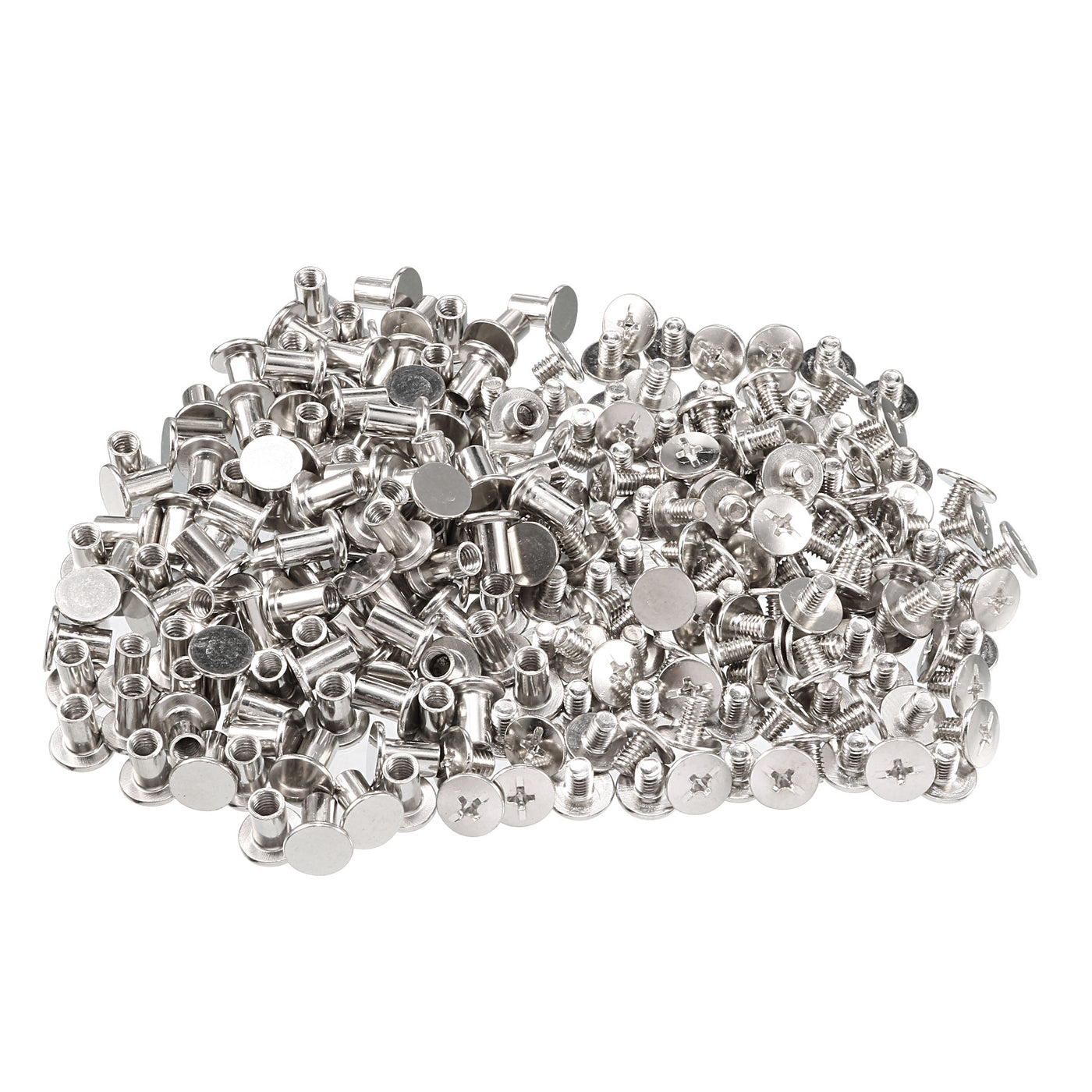 Harfington M5x10mm Photo Albums Scrapbook Metal Binding Screw Post Silver Tone 500 Pcs