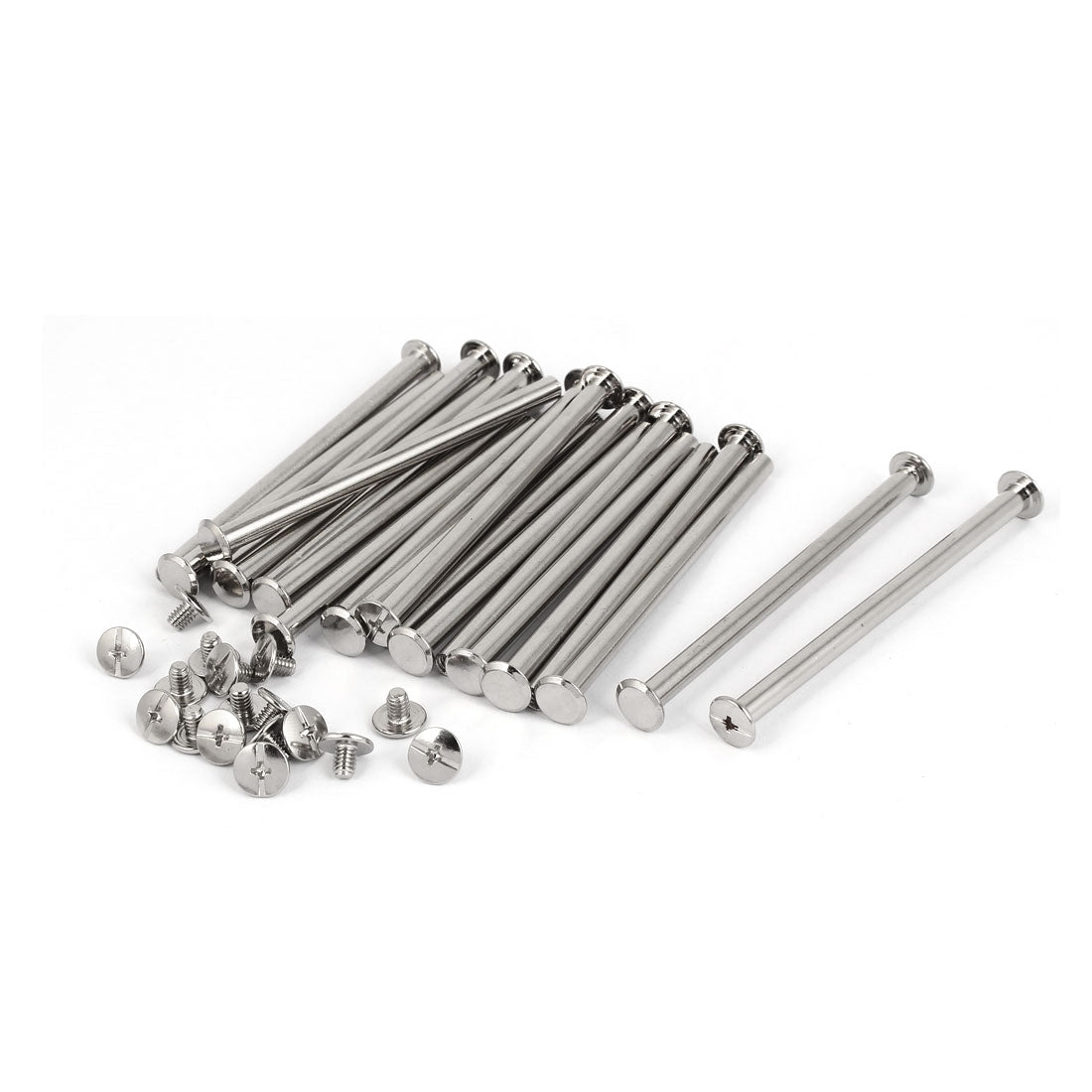 Harfington M5 x 80mm Metal Scrapbook Catalogs Binding Screws Posts 20 Pcs