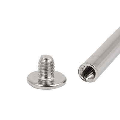 Harfington M5 x 90mm Metal Scrapbook Leather Binding Screws Posts 20 Pcs