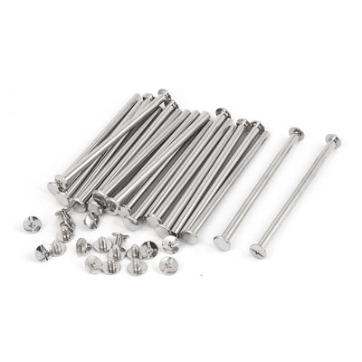 Harfington M5 x 90mm Metal Scrapbook Leather Binding Screws Posts 20 Pcs