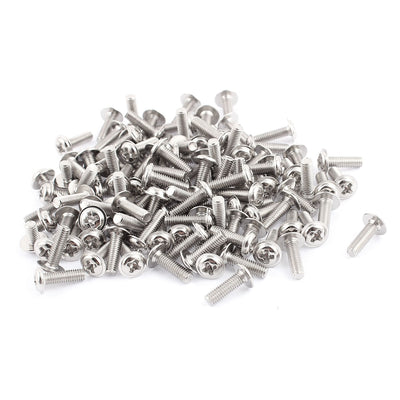 Harfington 100 Pcs M3 Machine Metal Screw For PCB Board Spacer 11mm Length