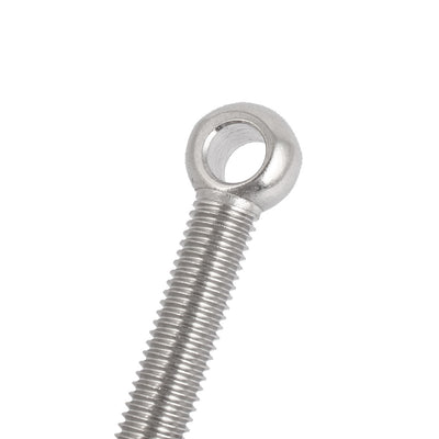 Harfington M8 x 50mm 6mm Eye Inner Dia 304 Stainless Steel Swing Bolt Silver Tone 2pcs