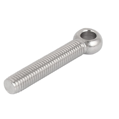 Harfington M8 x 50mm 6mm Eye Inner Dia 304 Stainless Steel Swing Bolt Silver Tone 2pcs