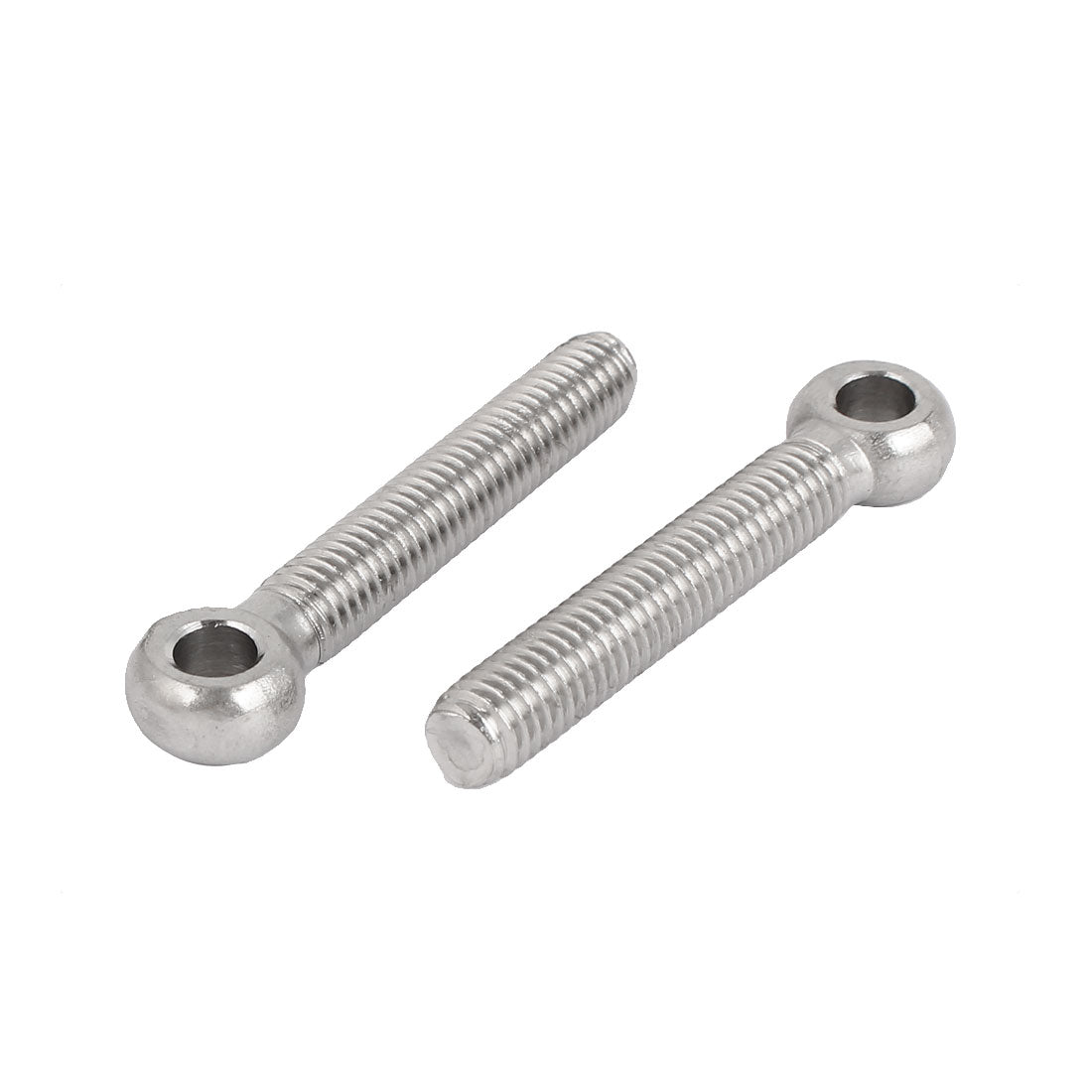 Harfington M8 x 50mm 6mm Eye Inner Dia 304 Stainless Steel Swing Bolt Silver Tone 2pcs