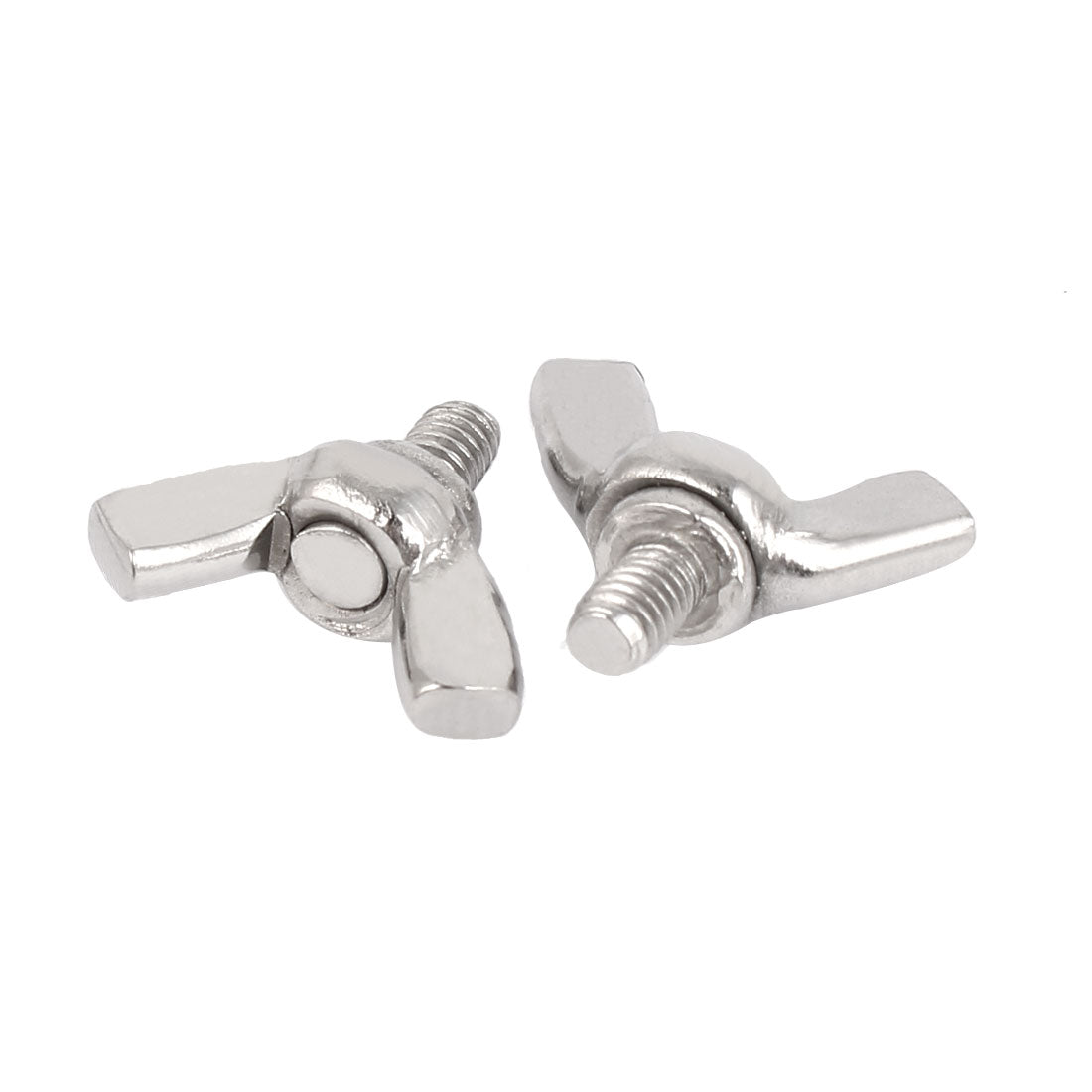 Harfington 304 Stainless Steel Wing Butterfly Thumb Screw Metric M4 x 6mm 5pcs