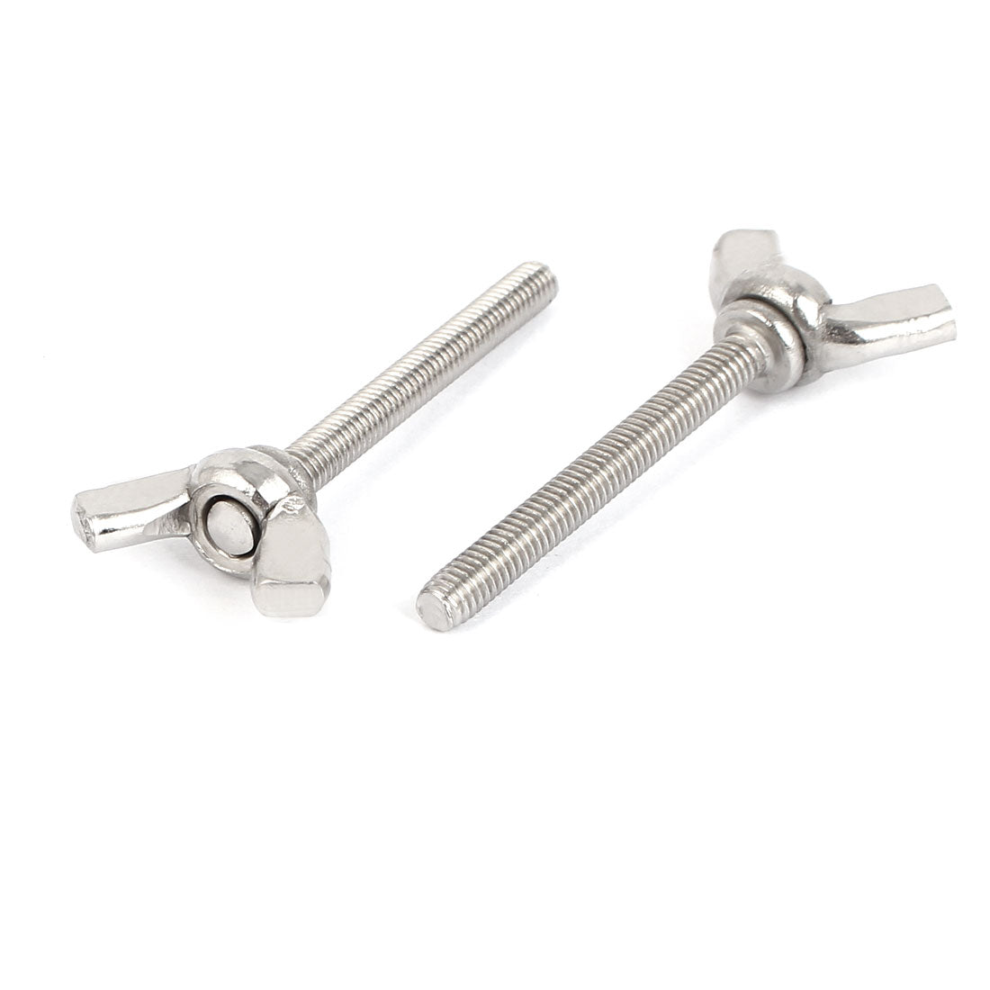 Harfington 304 Stainless Steel Wing Bolt Butterfly Screw Fastener Metric M4 x 35mm 5pcs