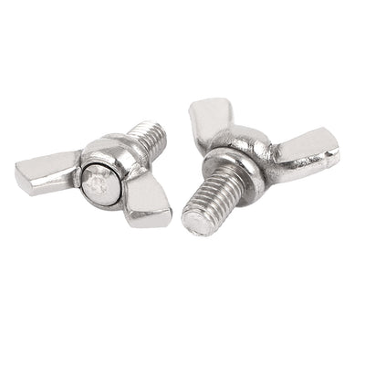 Harfington 304 Stainless Steel Butterfly Wing Nut Metric M5 x 8mm 5pcs