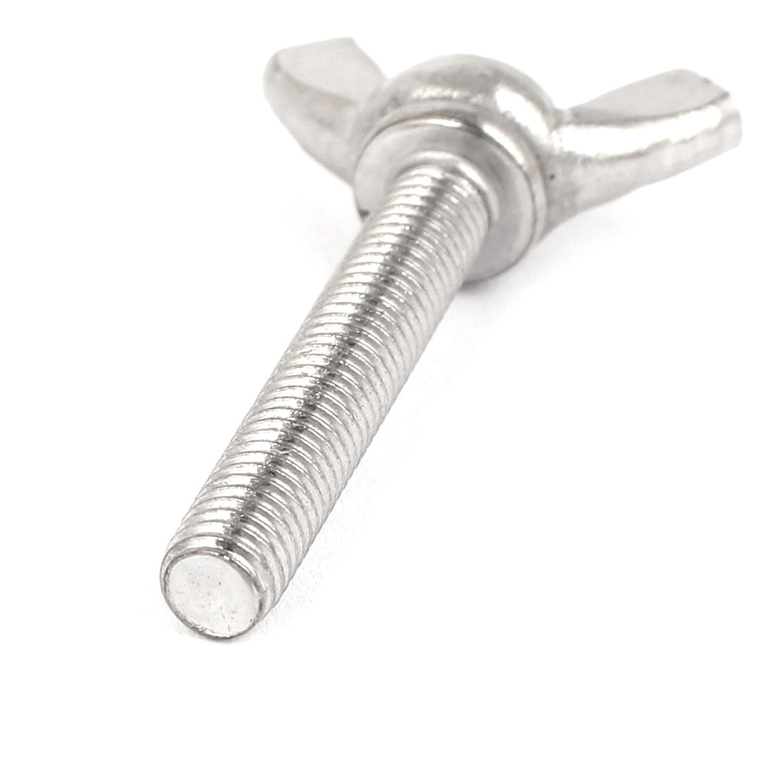 Harfington 304 Stainless Steel Wing Bolt Butterfly Screw Silver Tone M5 x 30mm Thread 5pcs