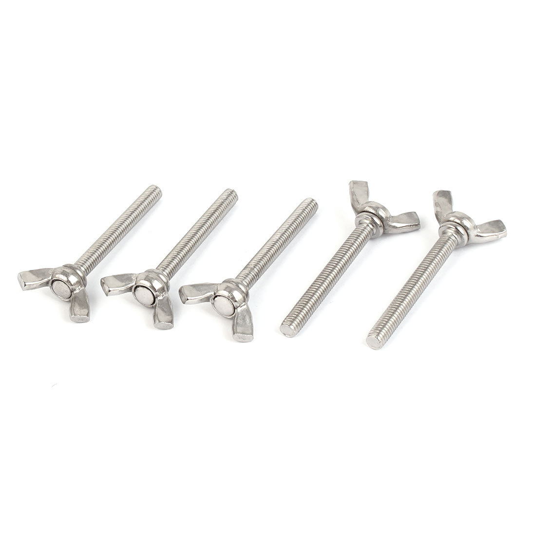 Harfington 304 Stainless Steel Butterfly Wing Nut Metric M5 0.8mm Pitch 5pcs