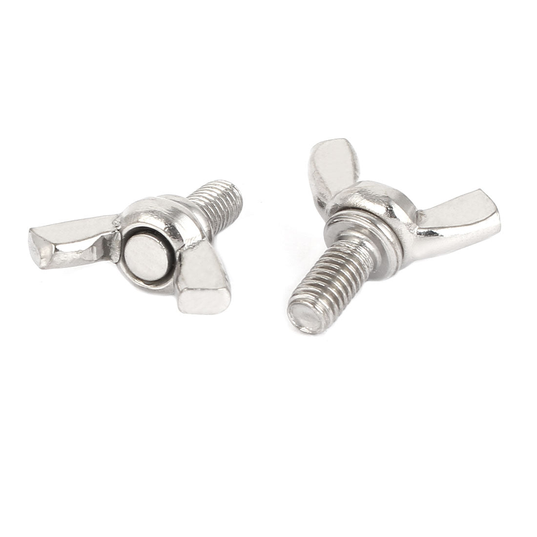 Harfington 304 Stainless Steel Wing Bolt Butterfly Screw Silver Tone M6 x 12mm Thread 5pcs