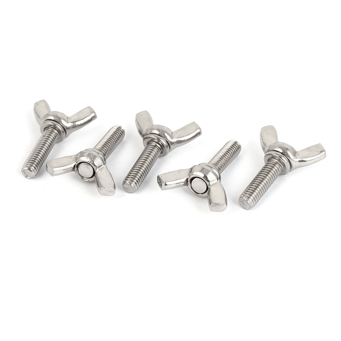 Harfington 304 Stainless Steel Wing Bolt Butterfly Screw Fastener Metric M6 x 20mm 5pcs